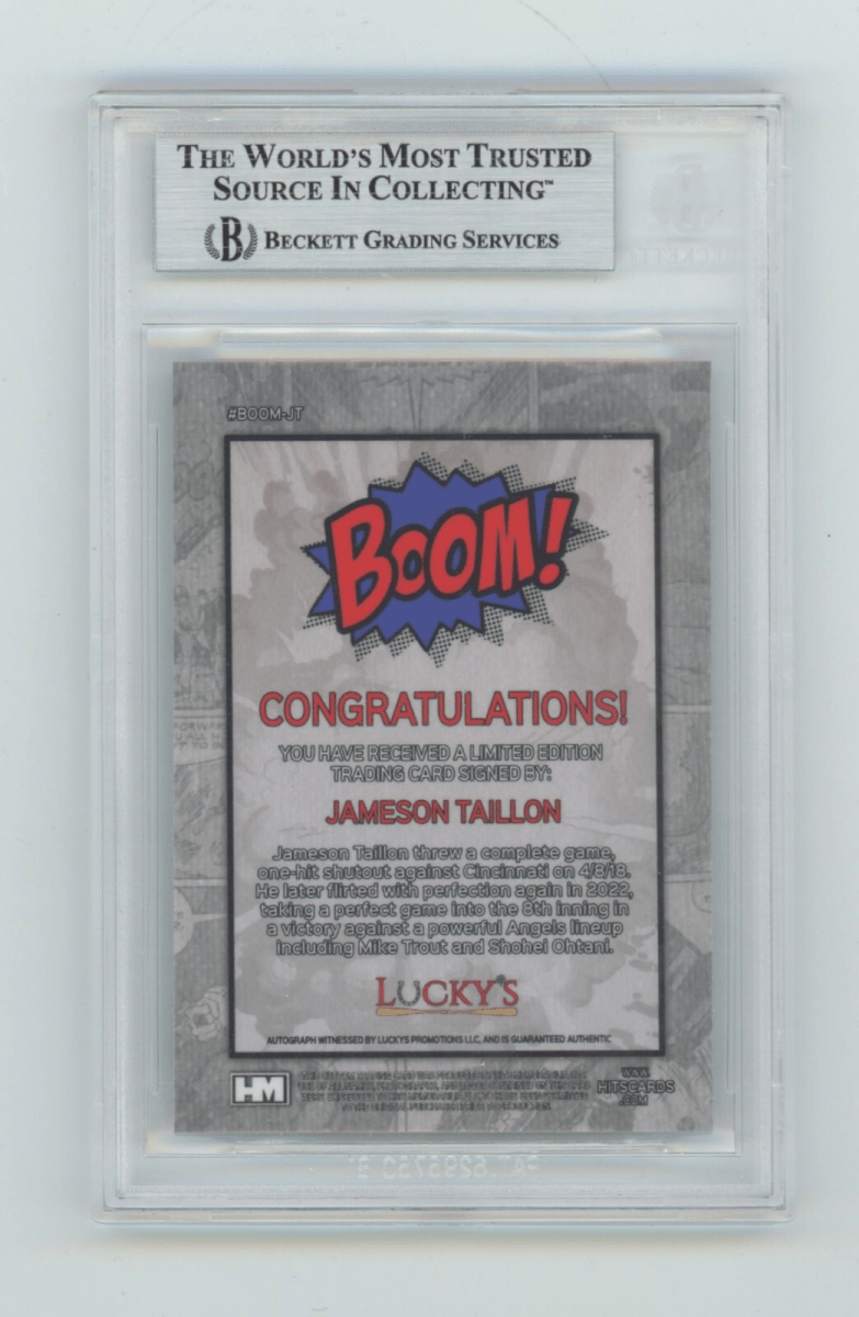 Jameson Taillon 2024 Hits Memorabilia BOOM Silver Signed BGS BAS Auto Chicago