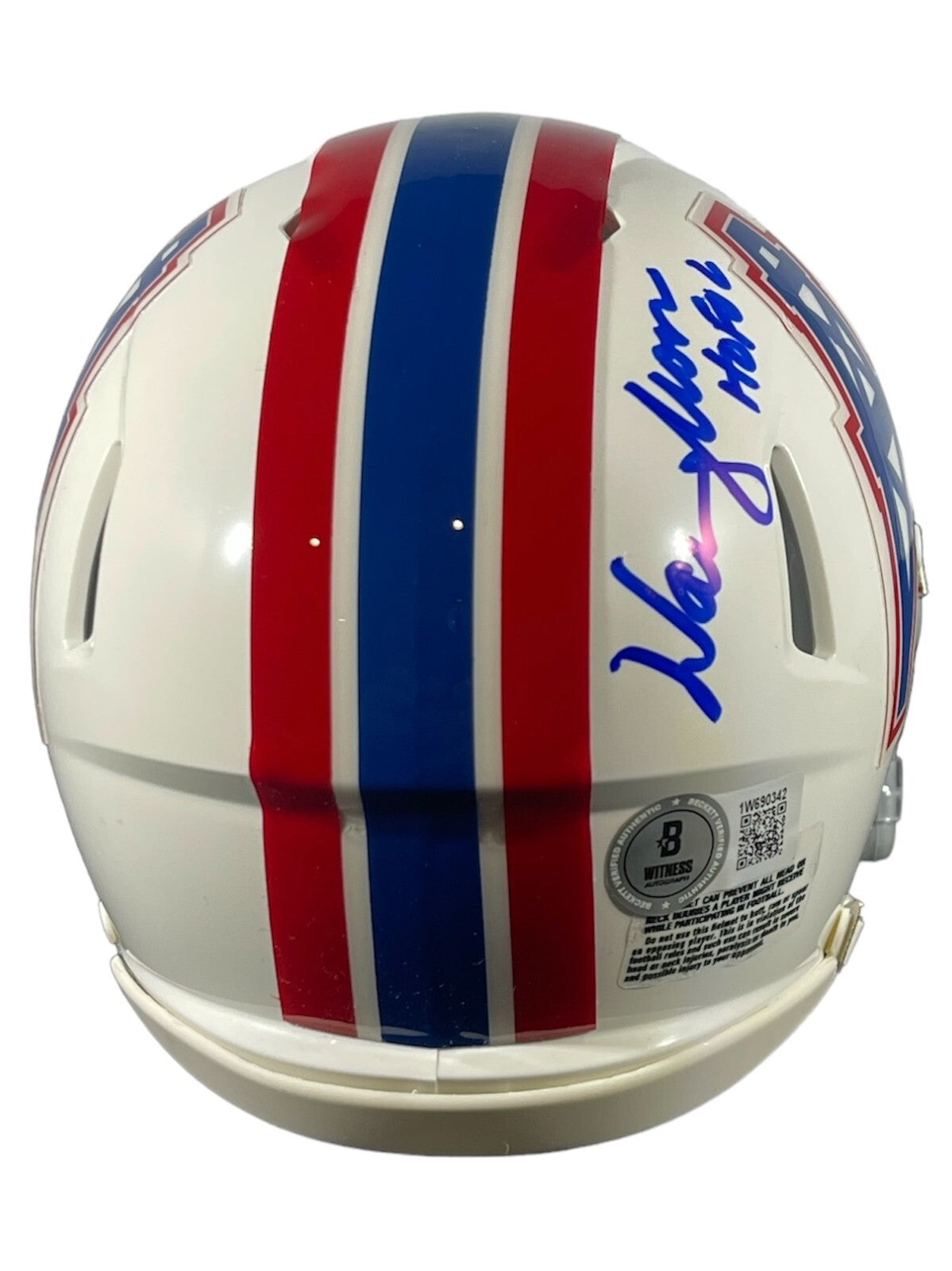 Earl Campbell &amp; Warren Moon Signed Oilers Mini Helmet w HOF Beckett Wit BAS COA
