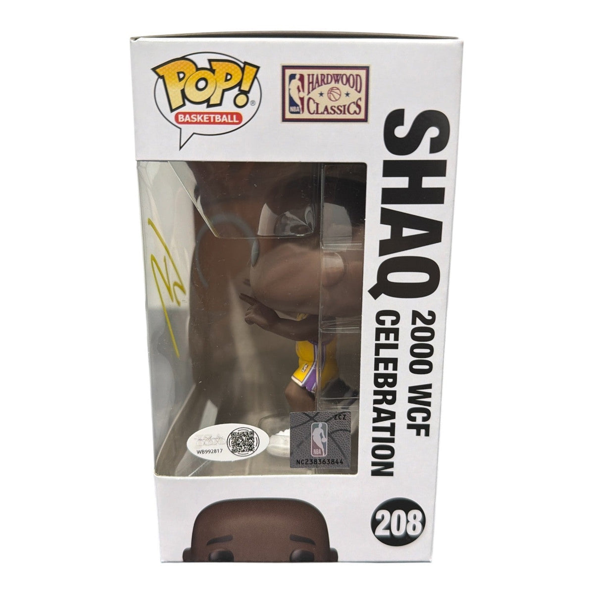 Shaquille O'Neal Signed Lakers 2000 WCF Celebration Funko Pop 208 JSA W COA Shaq