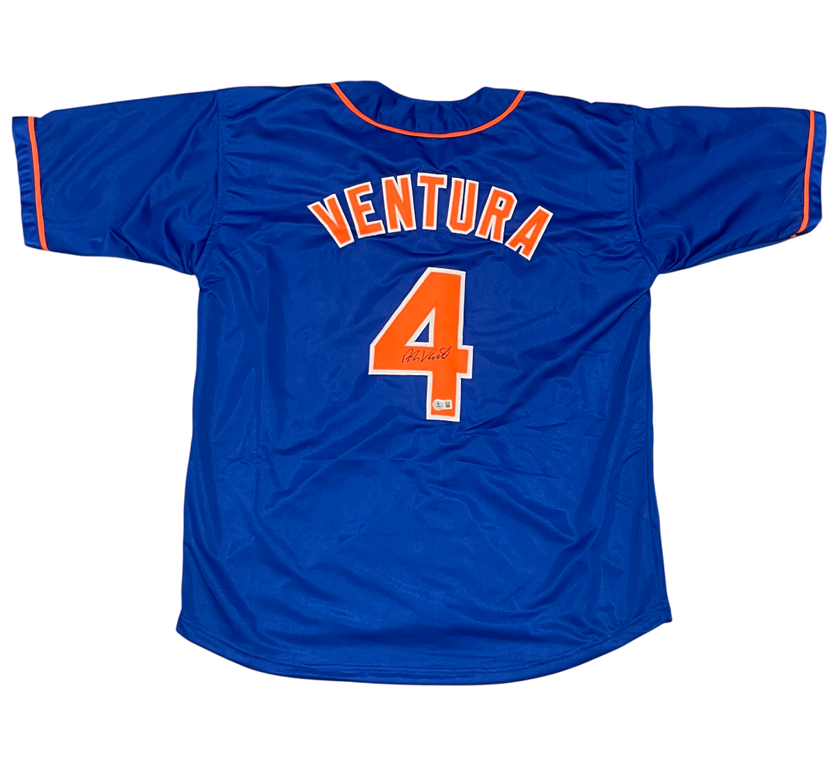 Robin Ventura Signed New York Mets Custom Jersey Beckett Witness BAS COA