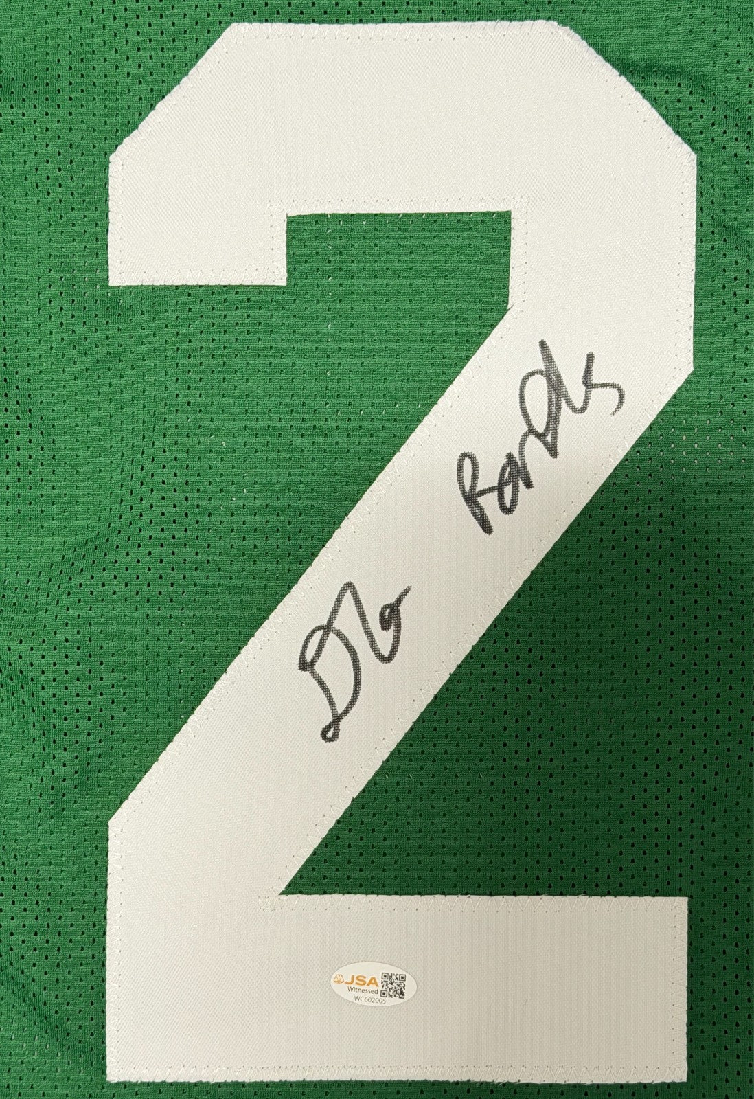 D'Angelo Ponds Signed Autographed New York Jets Custom Jersey JSA Witness COA