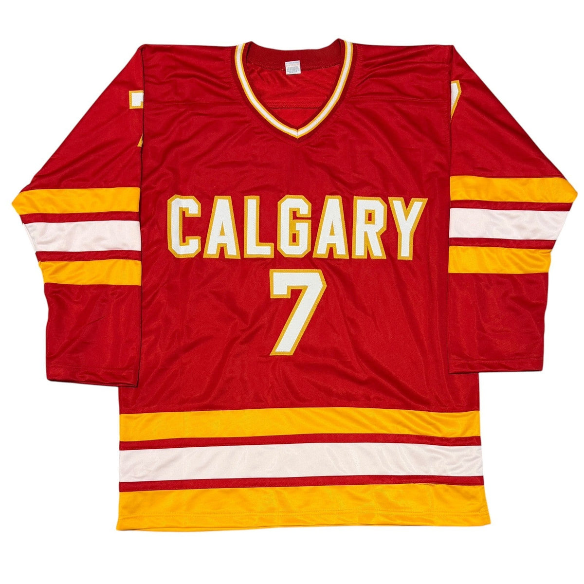 Joe Mullen Signed Calgary Flames Custom Jersey w/ HOF 2000 JSA Witness COA