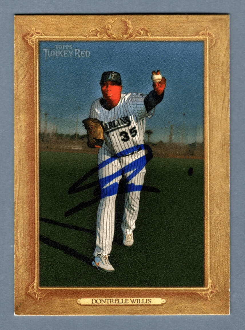 Dontrelle Willis Signed 2007 Topps Turkey Red #2 LSCM COA Florida Marlins