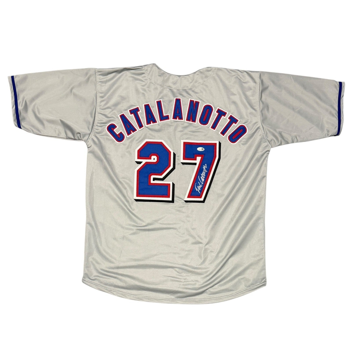 Frank Catalanotto Signed Autographed Texas Rangers Custom Jersey JSA Witness COA