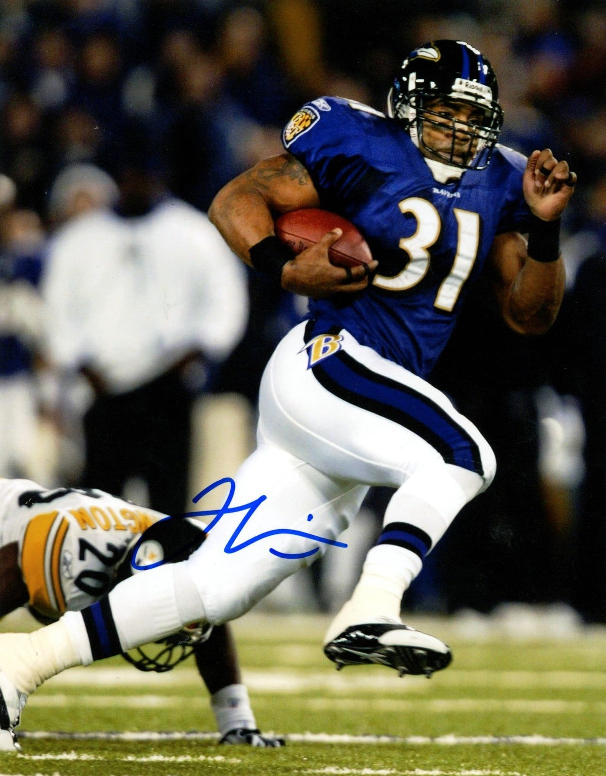 Jamal Lewis Signed Autographed Baltimore Ravens 8x10 Photo LSCM COA #3
