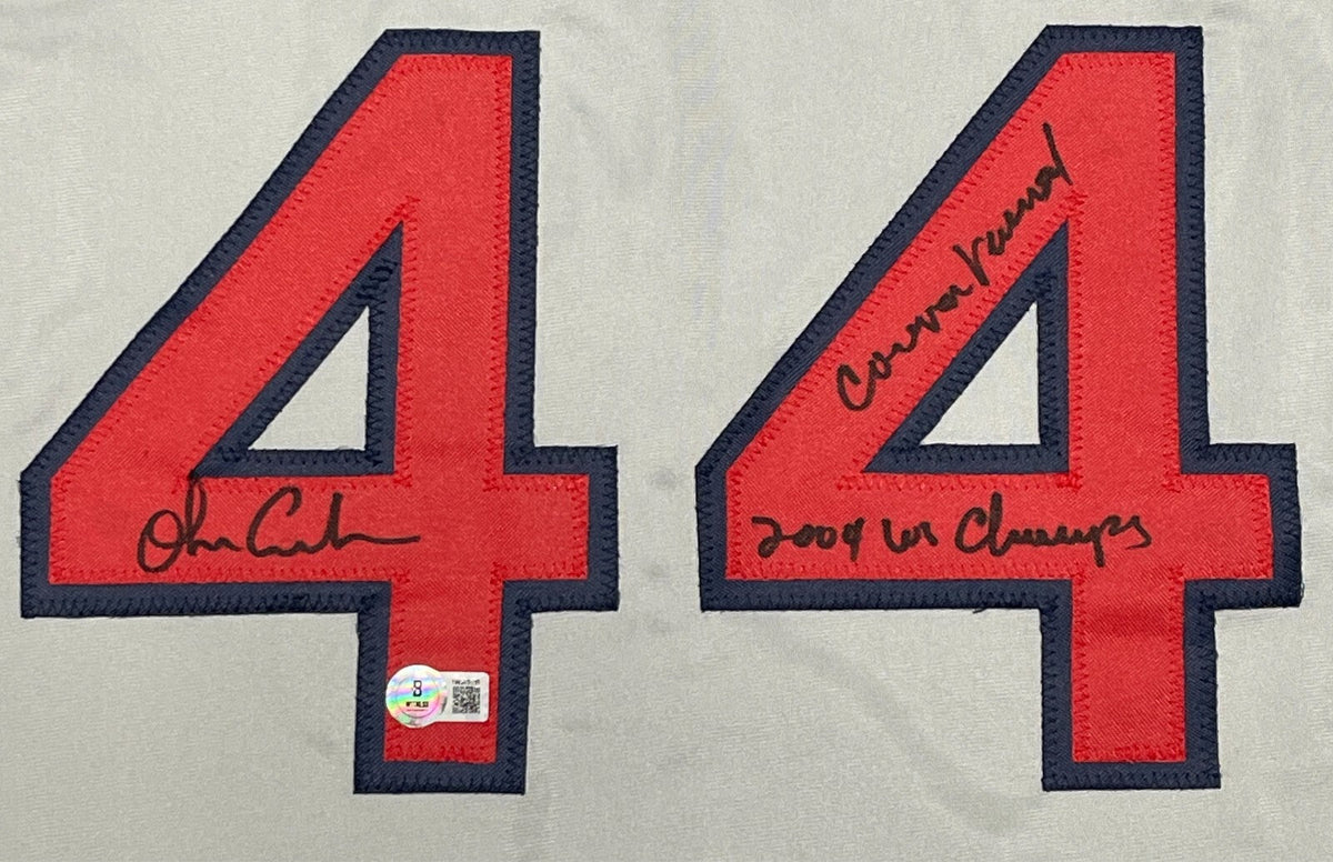 Orlando Cabrera Signed Boston Red Sox Custom Jersey w WS + Curse Beckett BAS COA