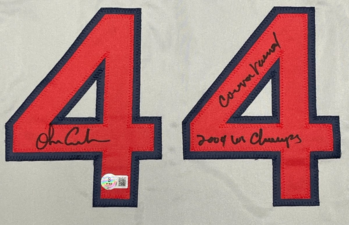 Orlando Cabrera Signed Boston Red Sox Custom Jersey w WS + Curse Beckett BAS COA