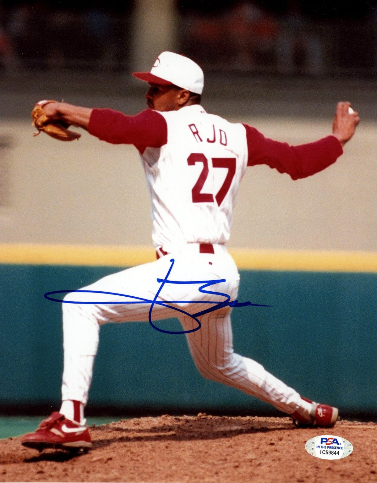 Jose Rijo Signed Autographed Cincinnati Reds 8x10 Photo PSA COA #3