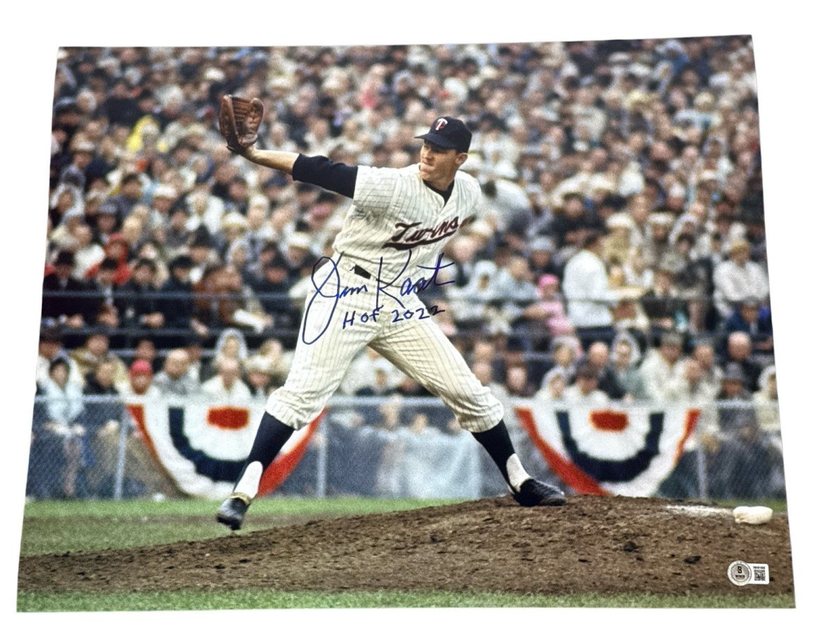 Jim Kaat Signed Minnesota Twins 16x20 Photo w/ HOF 2022 Beckett Witness BAS COA