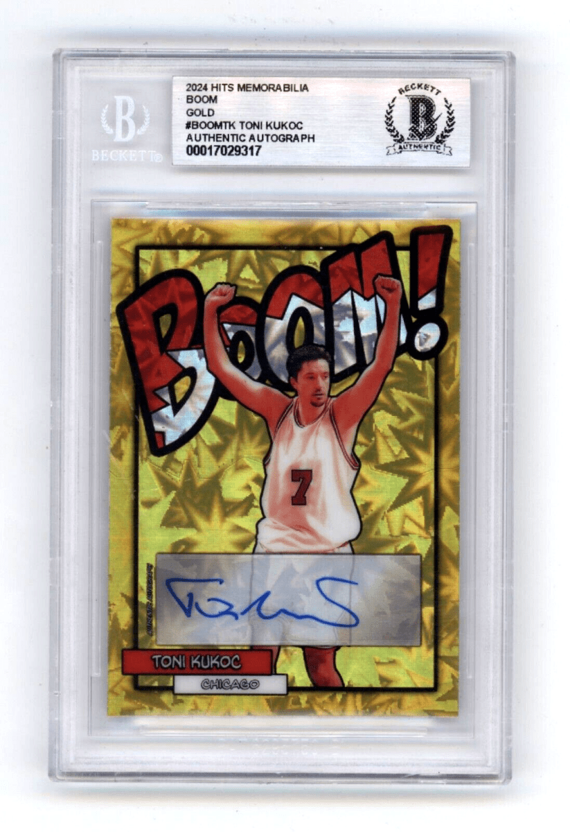 Toni Kukoc 2024 Hits Memorabilia BOOM Gold Jersey # 7/10 Signed BGS BAS Auto