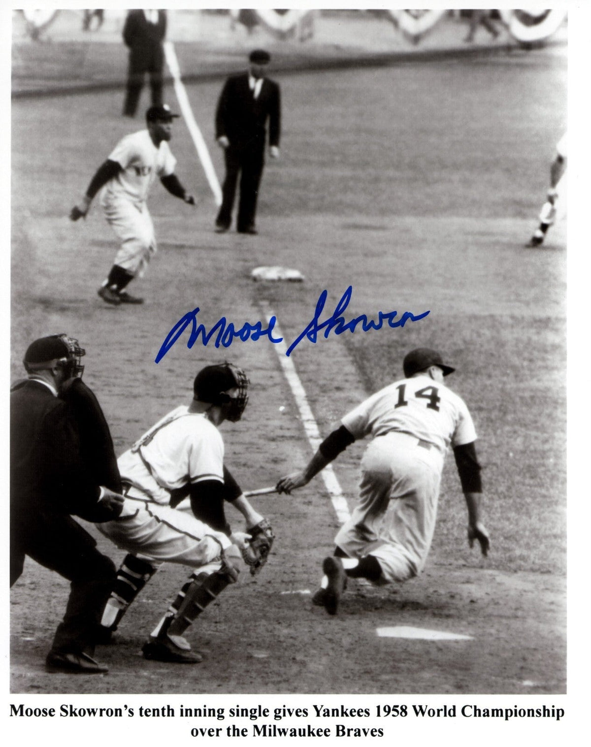 Bill Moose Skowron Signed Autographed  New York Yankees 8x10 Photo LSCM COA #2