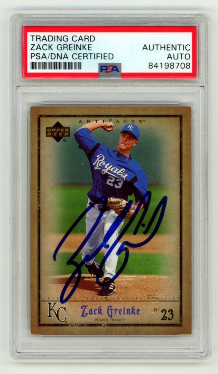 Zack Greinke 2006 Upper Deck Artifacts #42 Signed Auto PSA Authentic Auto