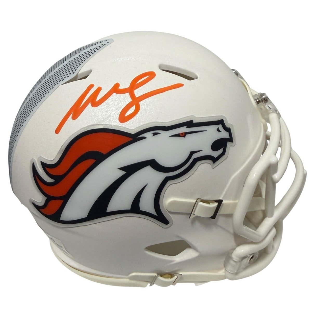 Willis McGahee Signed Denver Broncos Alt White Mini Helmet JSA Wit. COA