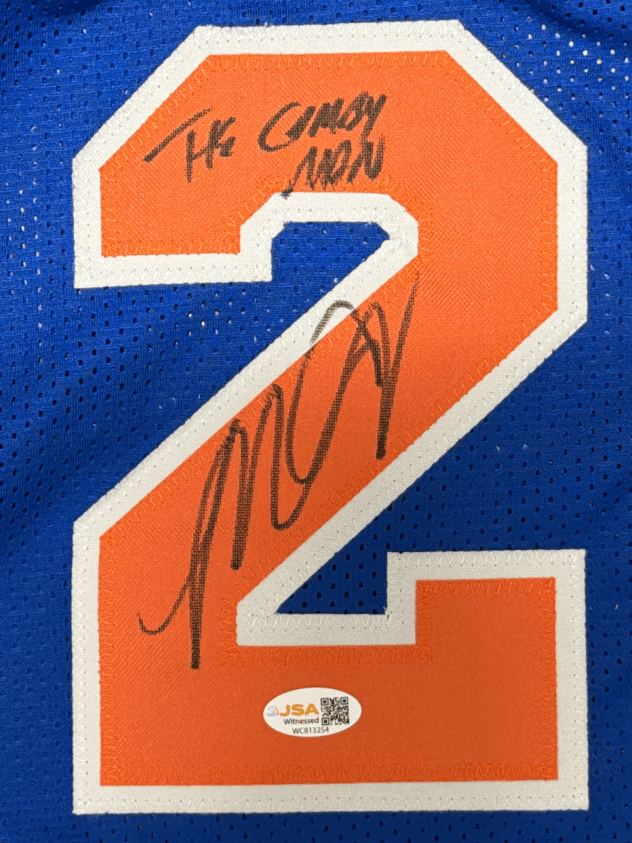 Marcus Camby Signed New York Knicks Custom Jersey w/ The Camby Man JSA Wit COA