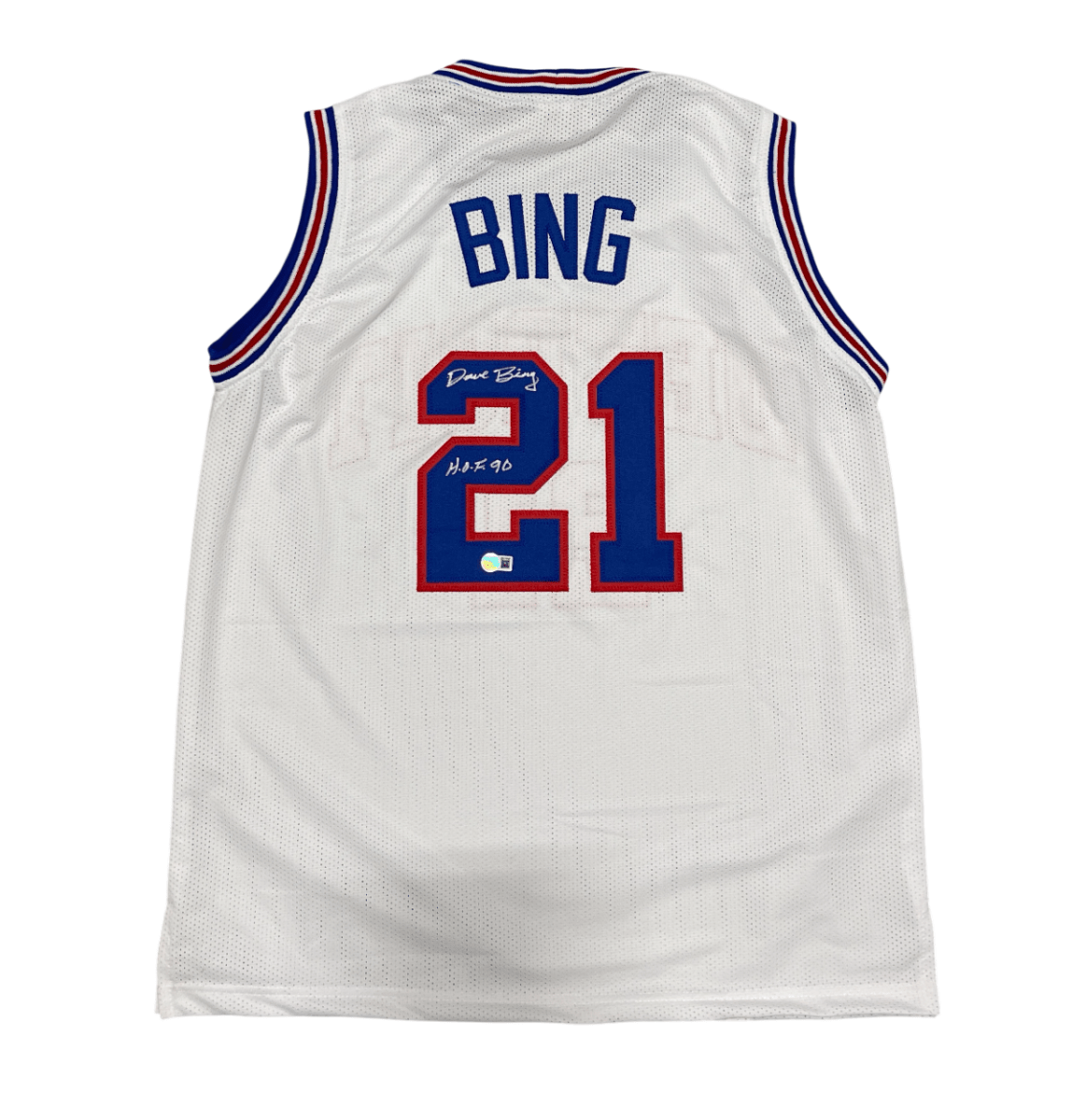 Dave Bing Signed Detroit Pistons Custom Jersey w/ HOF 90 Beckett Witness BAS COA