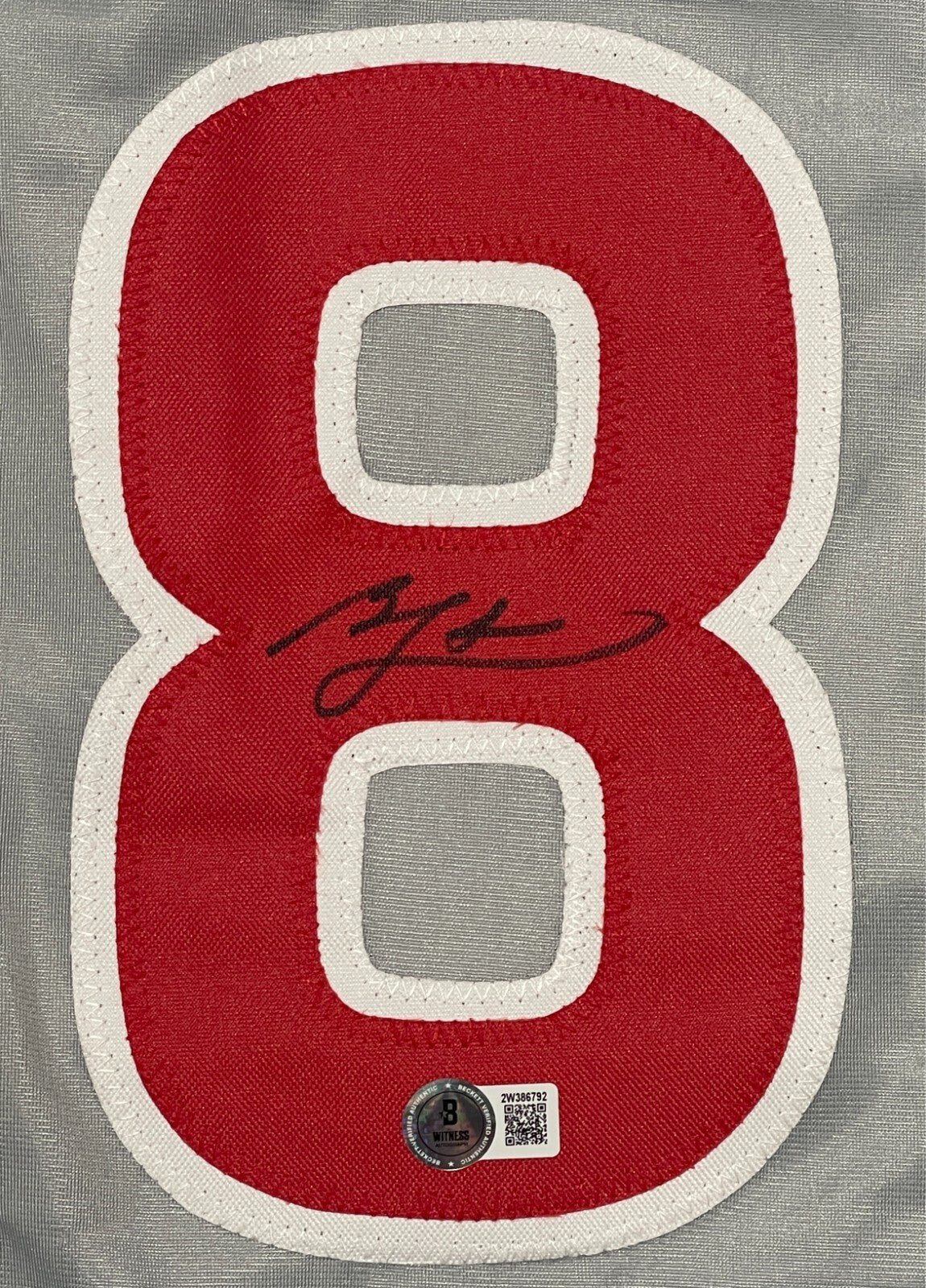 Ben Zobrist Signed Chicago Cubs Custom Jersey Beckett Witness BAS COA