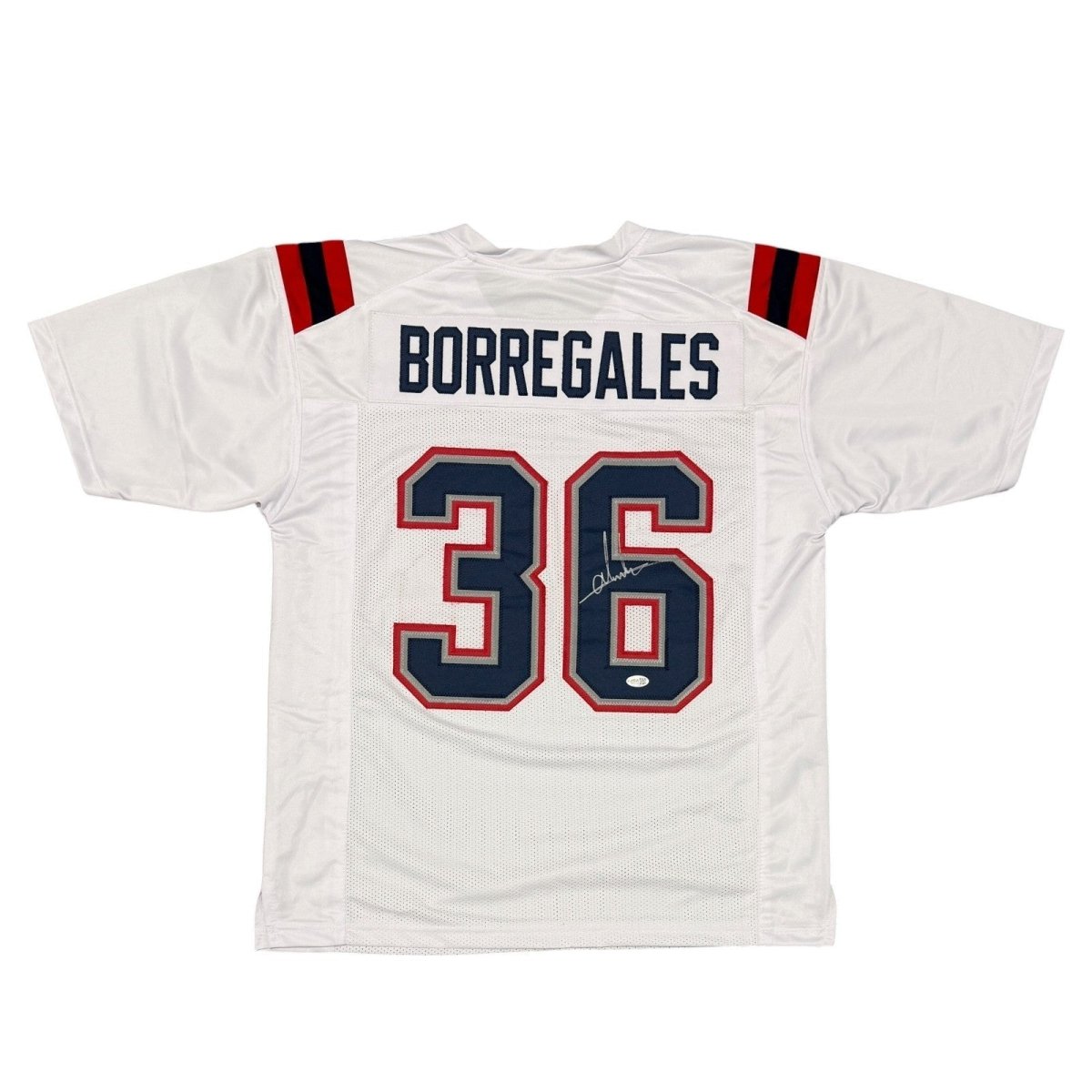 Andres Borregales Signed New England Patriots Custom Jersey JSA Witness COA