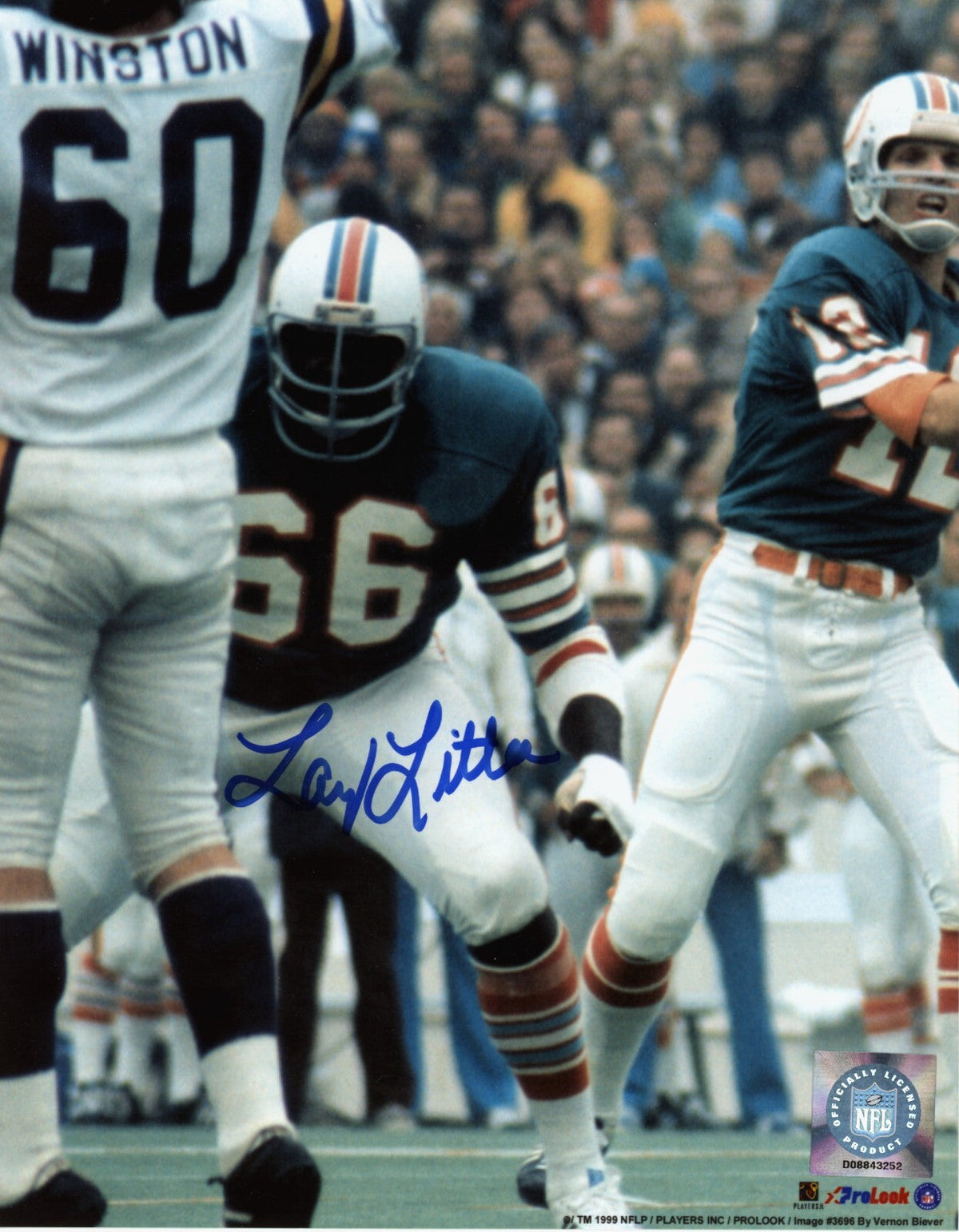 Larry Little Signed Autographed Miami Dolphins 8x10 Photo LSCM COA #1