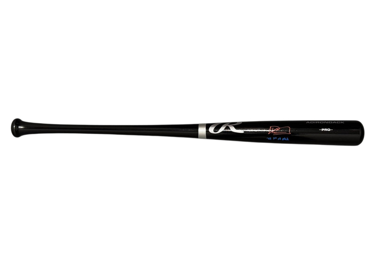 Kevin Parada Signed Black Rawlings Bat w/ 22 1st Rd Pick Beckett Witness BAS COA