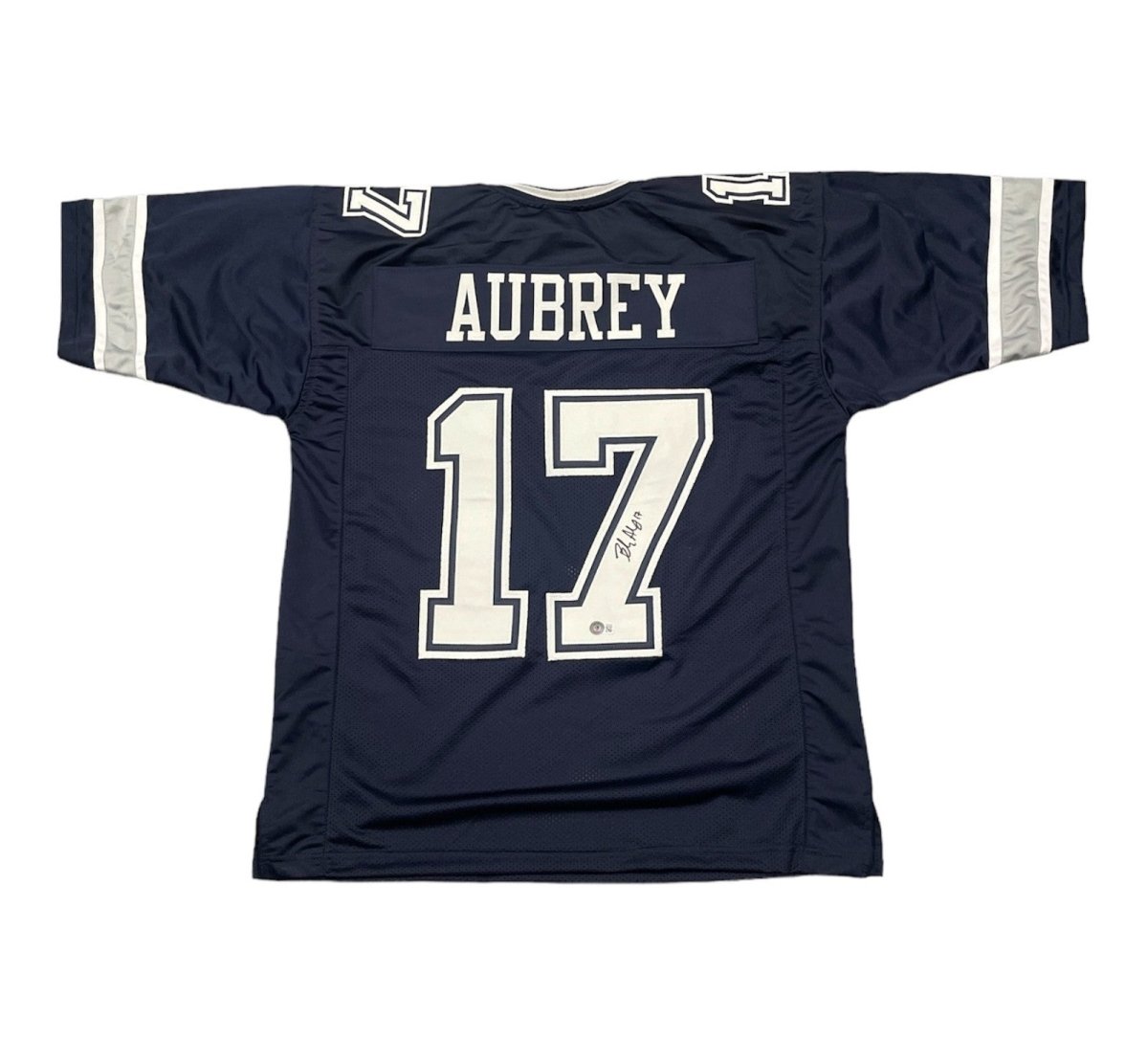 Brandon Aubrey Signed Dallas Cowboys Navy Custom Jersey Beckett Witness BAS COA