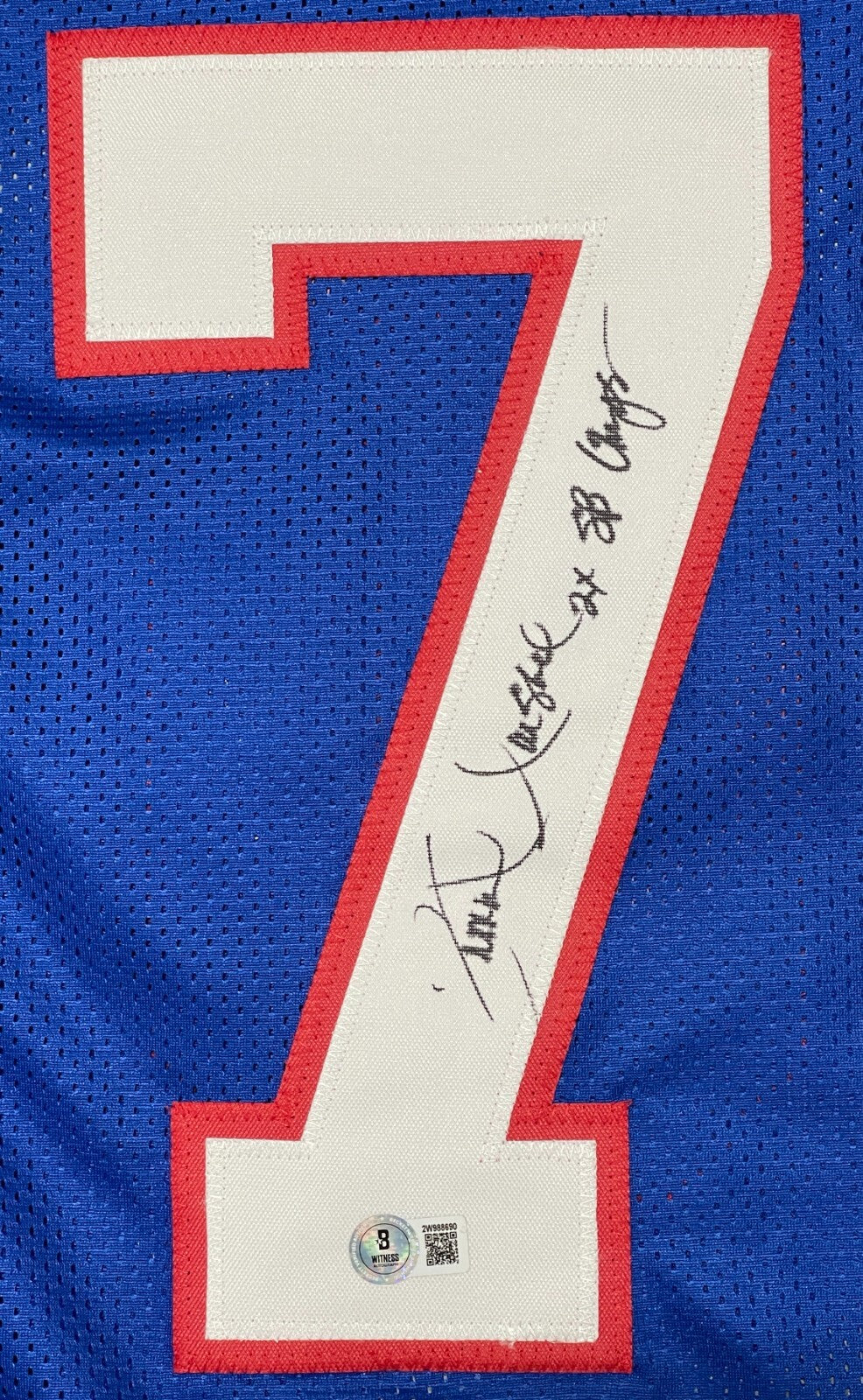 Leonard Marshall Signed New York Giants Custom Jersey 2x SB Champ Beckett W COA