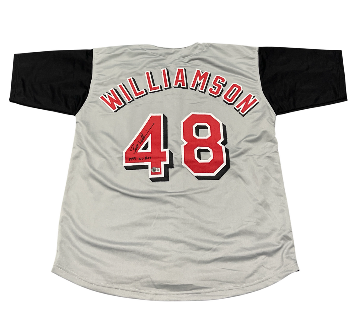 Scott Williamson Signed Reds Custom Jersey w/ 1999 NL ROY Beckett BAS COA