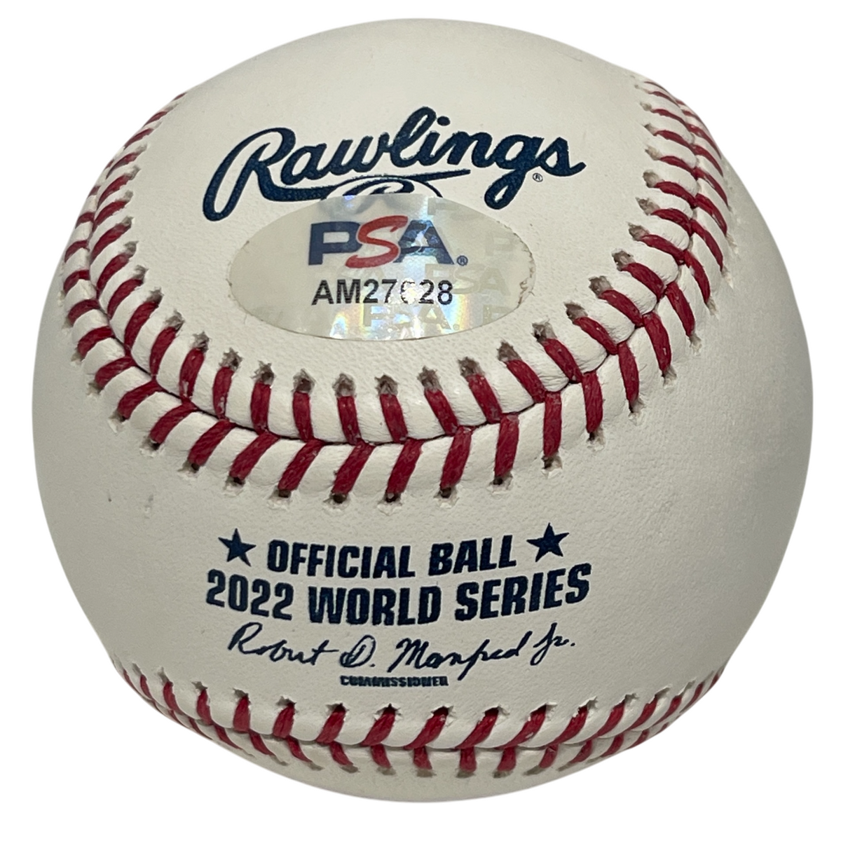 Bill Murphy &amp; Josh Miller Dual Signed Auto 2022 World Series Baseball PSA COA