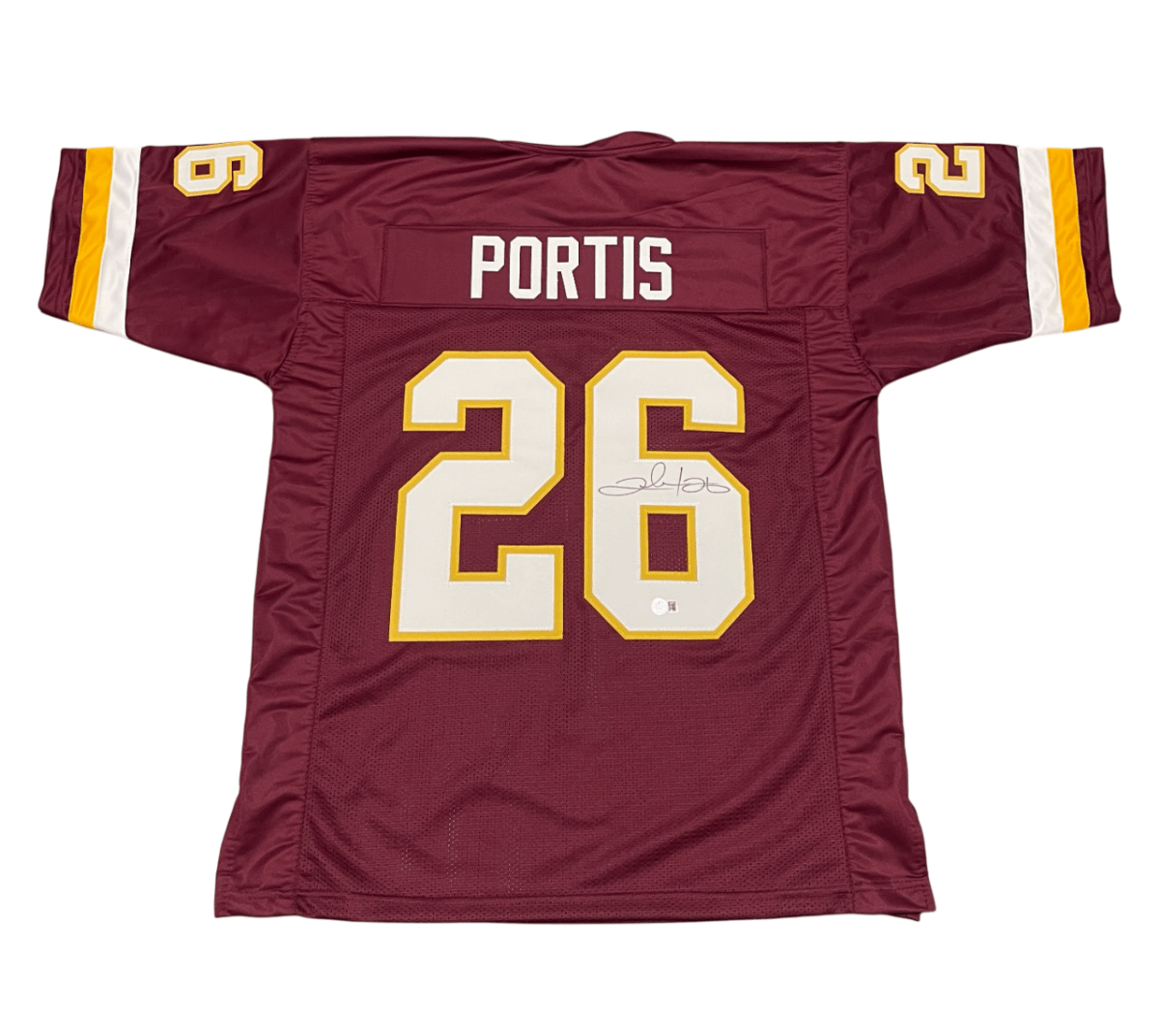 Clinton Portis Signed Washington Custom Jersey Beckett Witness BAS COA