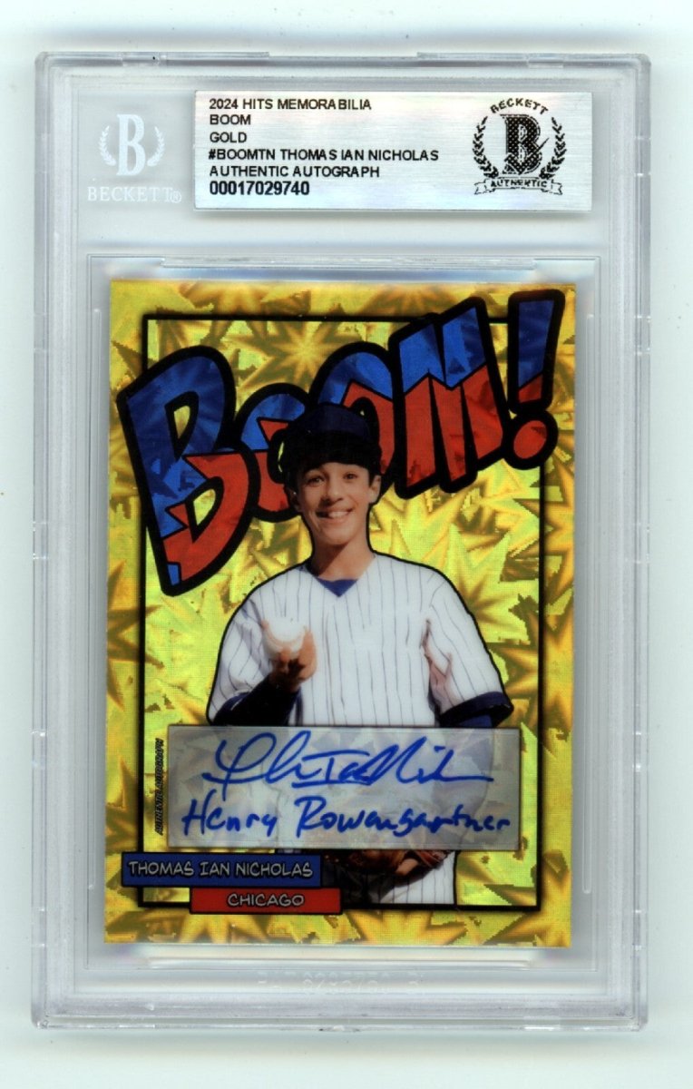 Thomas Ian Nicholas 2024 Hits Memorabilia BOOM Gold /10 Signed BGS BAS Auto Cubs