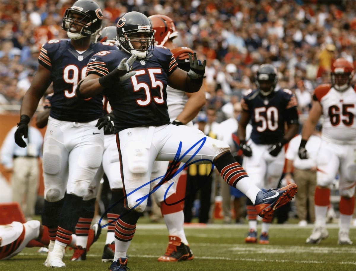 Lance Briggs Signed Autographed Chicago Bears 8x10 Photo LSCM COA #4