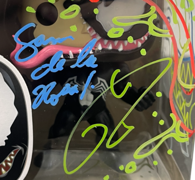 Tom Hardy Signed Venom Funko Pop #363 w/ Sam De La Rosa Sketch BAS &amp; JSA COA C