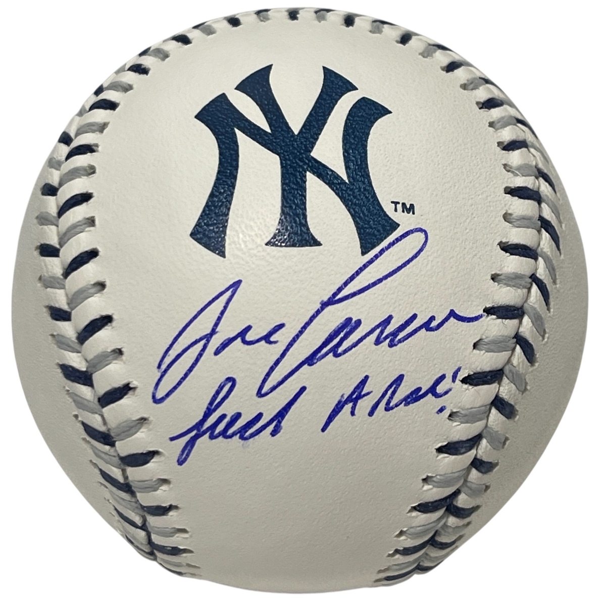 Jose Canseco Signed Yankees Logo ROMLB Baseball w/ F**k AROD! Beckett W BAS COA