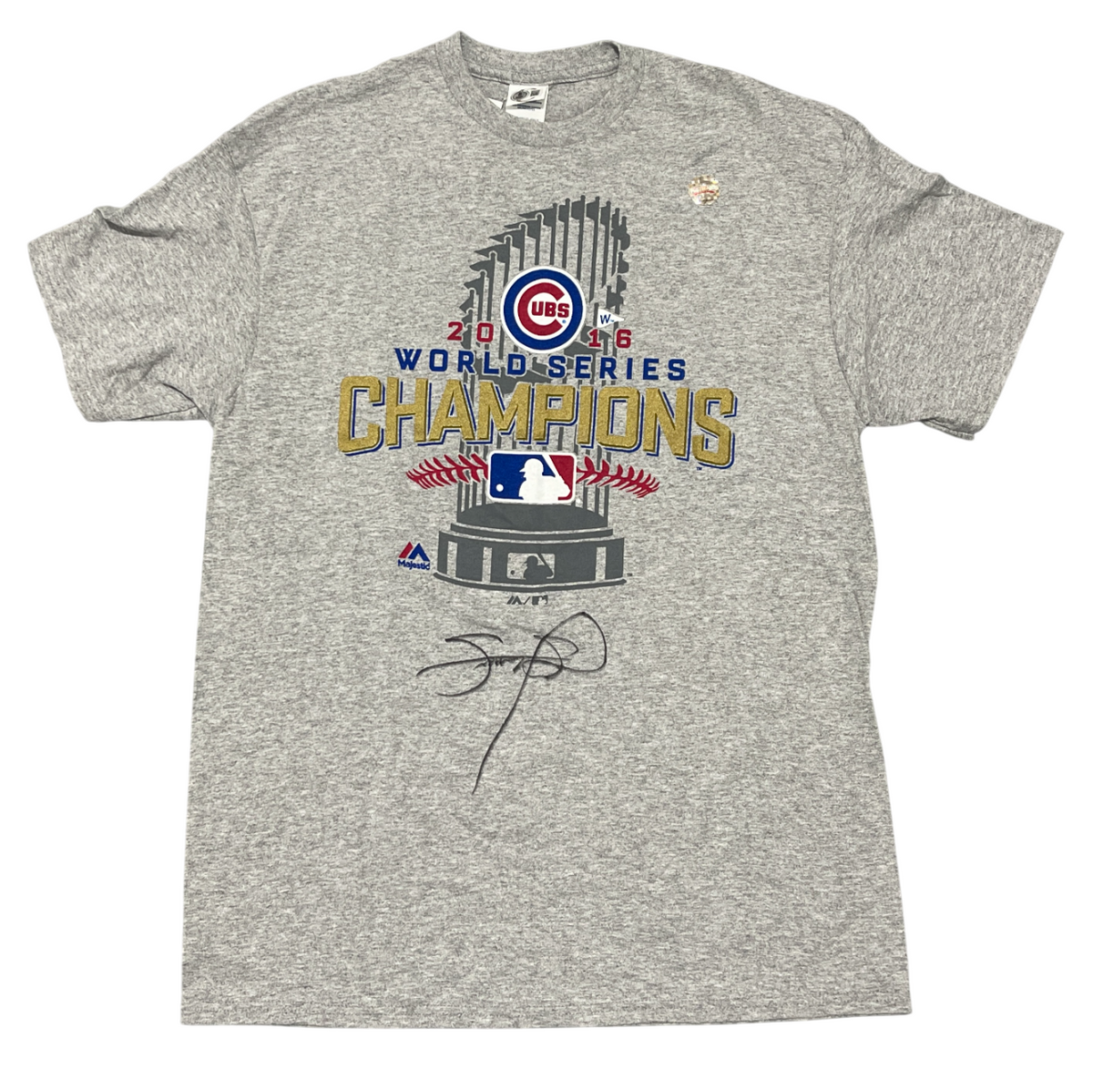 Sammy Sosa Signed 2016 Chicago Cubs World Series Champions Shirt Beckett BAS COA