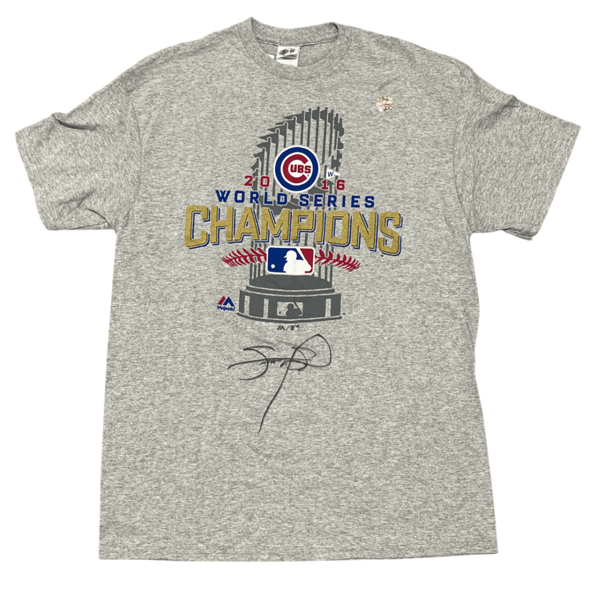 Sammy Sosa Signed 2016 Chicago Cubs World Series Champions Shirt Beckett BAS COA
