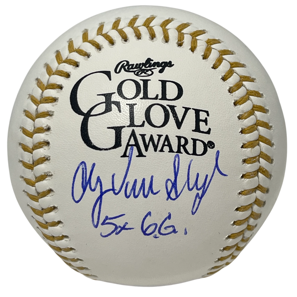 Andy Van Slyke Signed Rawlings Gold Glove Baseball w/ 5x GG Beckett Wit BAS COA
