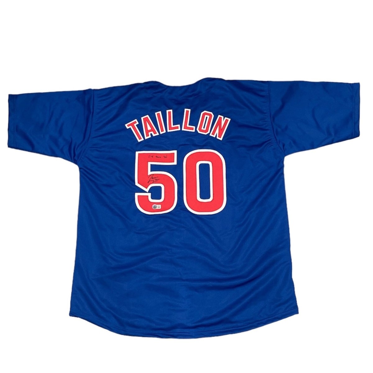 Jameson Taillon Signed Chicago Cubs Custom Jersey w/ Fly The W Beckett W BAS COA