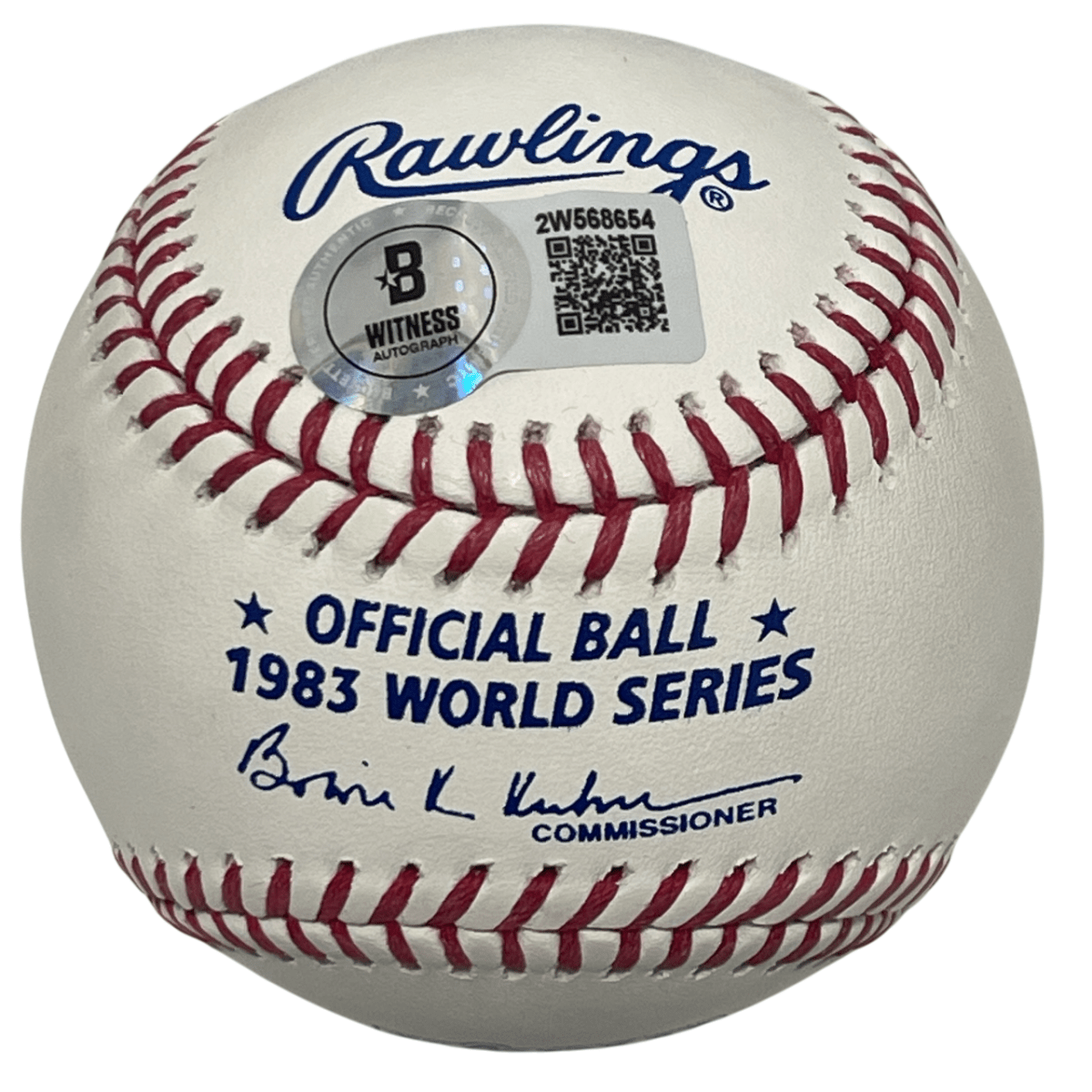 Rick Dempsey Signed 1983 WS ROMLB Baseball w/ MVP 83 WS Beckett Witness BAS COA