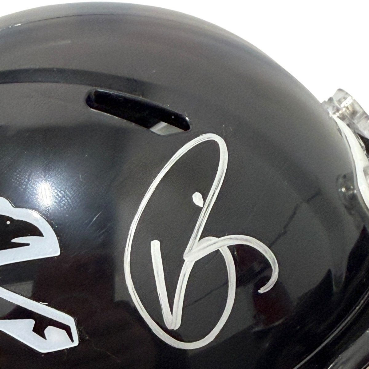 Andre Rison Signed Atlanta Falcons TB 90-02 Mini Helmet JSA Witness COA
