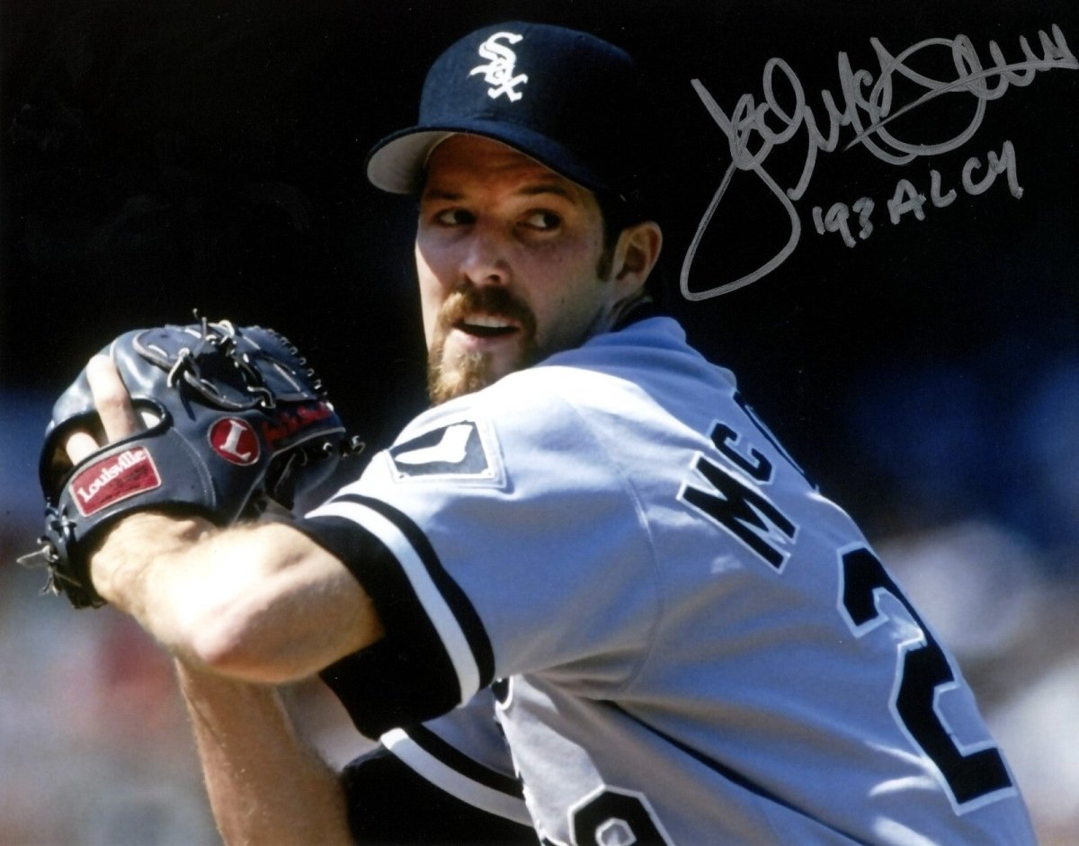 Jack McDowell Signed Chicago White Sox 8x10 Photo w/ 93 AL CY LSCM COA #2
