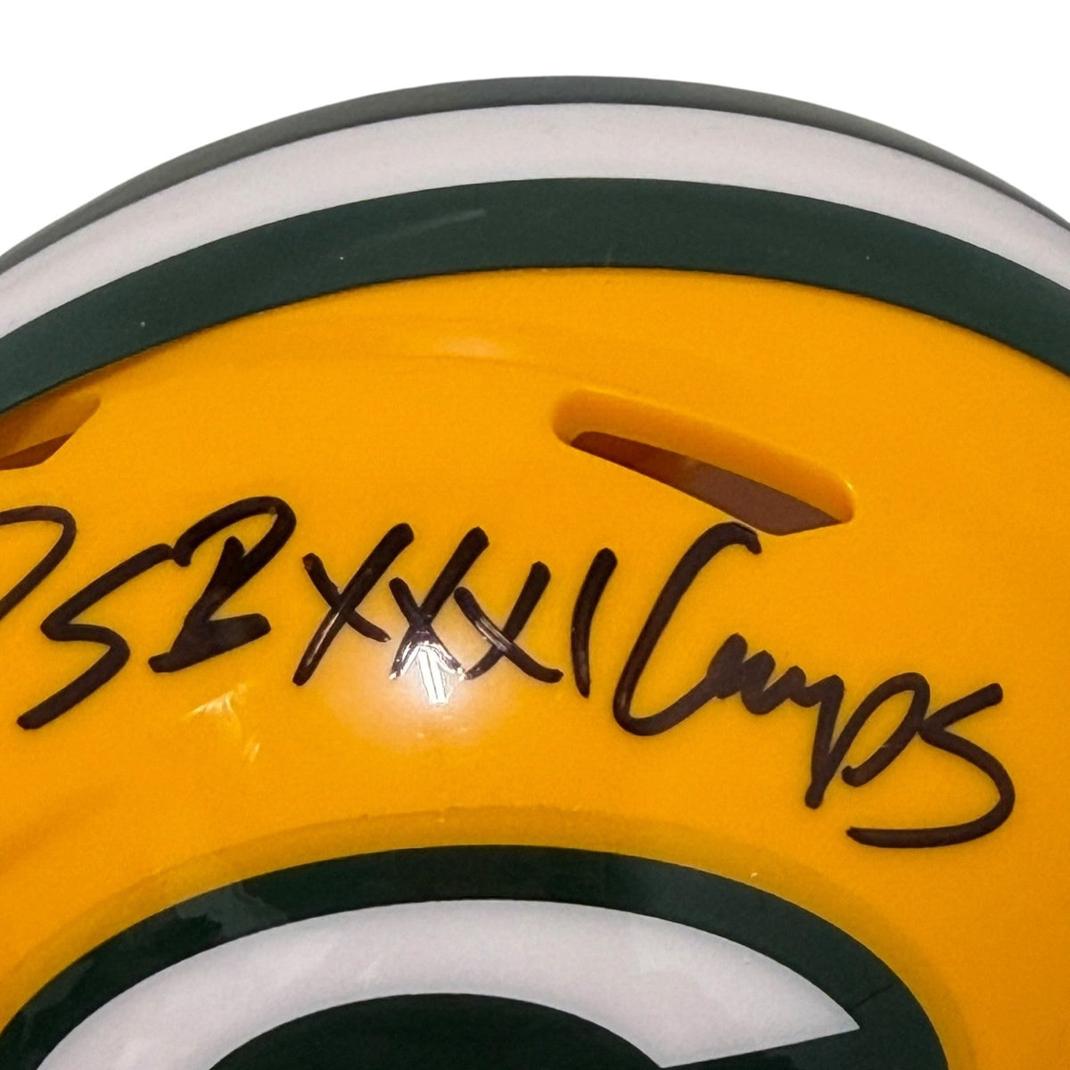 Andre Rison Signed Packers Speed Mini Helmet w/ SB XXXI Champ JSA Witness COA