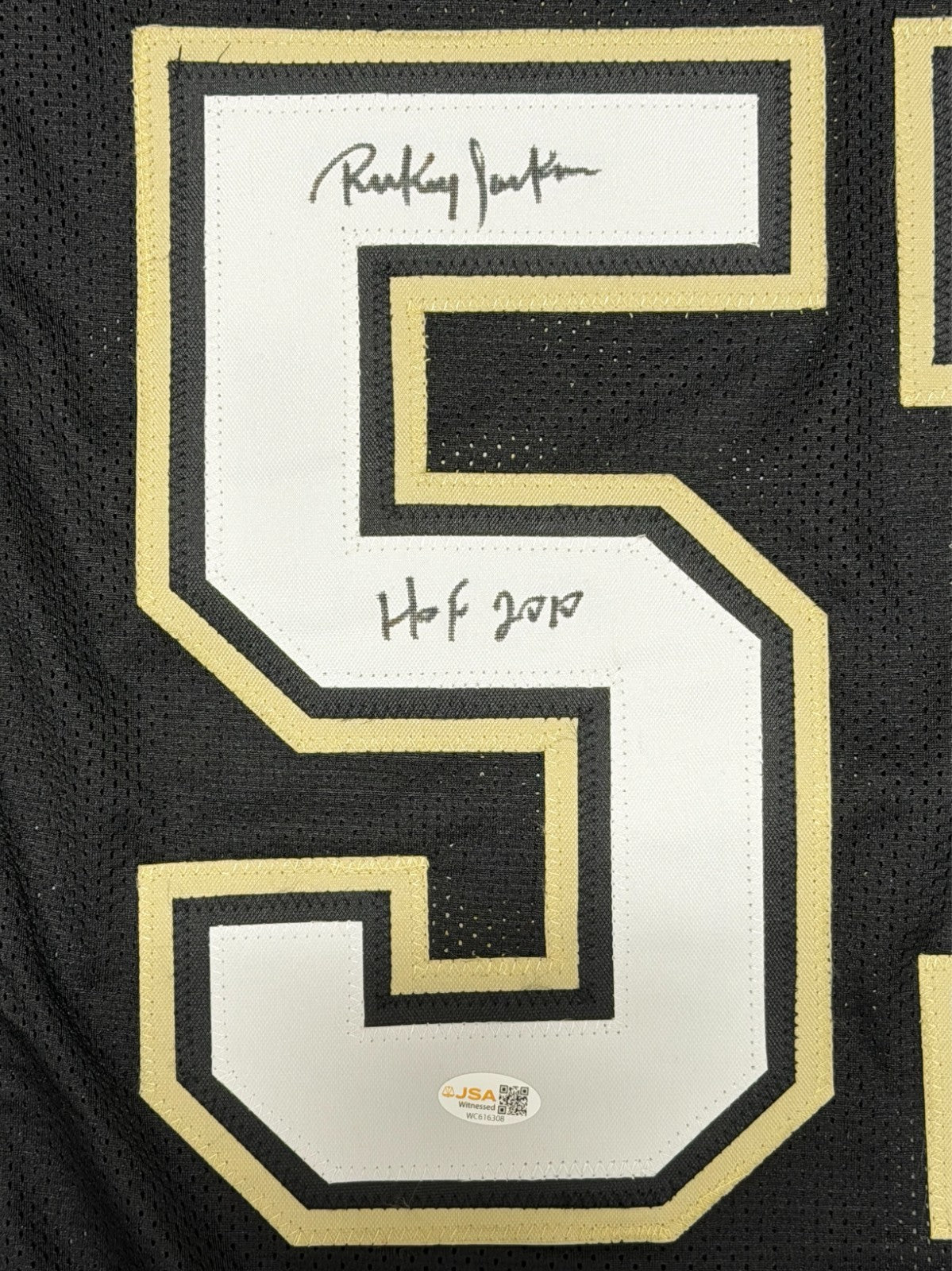 Rickey Jackson Signed New Orleans Saints Custom Jersey w/ HOF 2010 JSA Wit COA