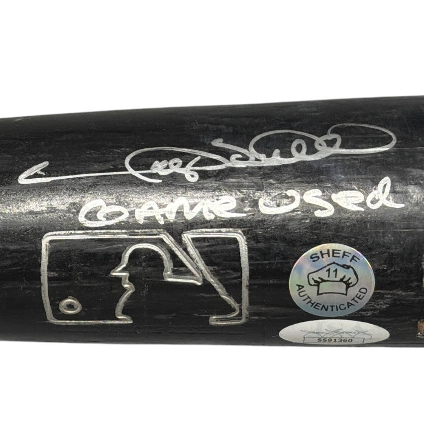 Gary Sheffield Signed Game Used Louisville Slugger Black Bat JSA COA Dodgers A
