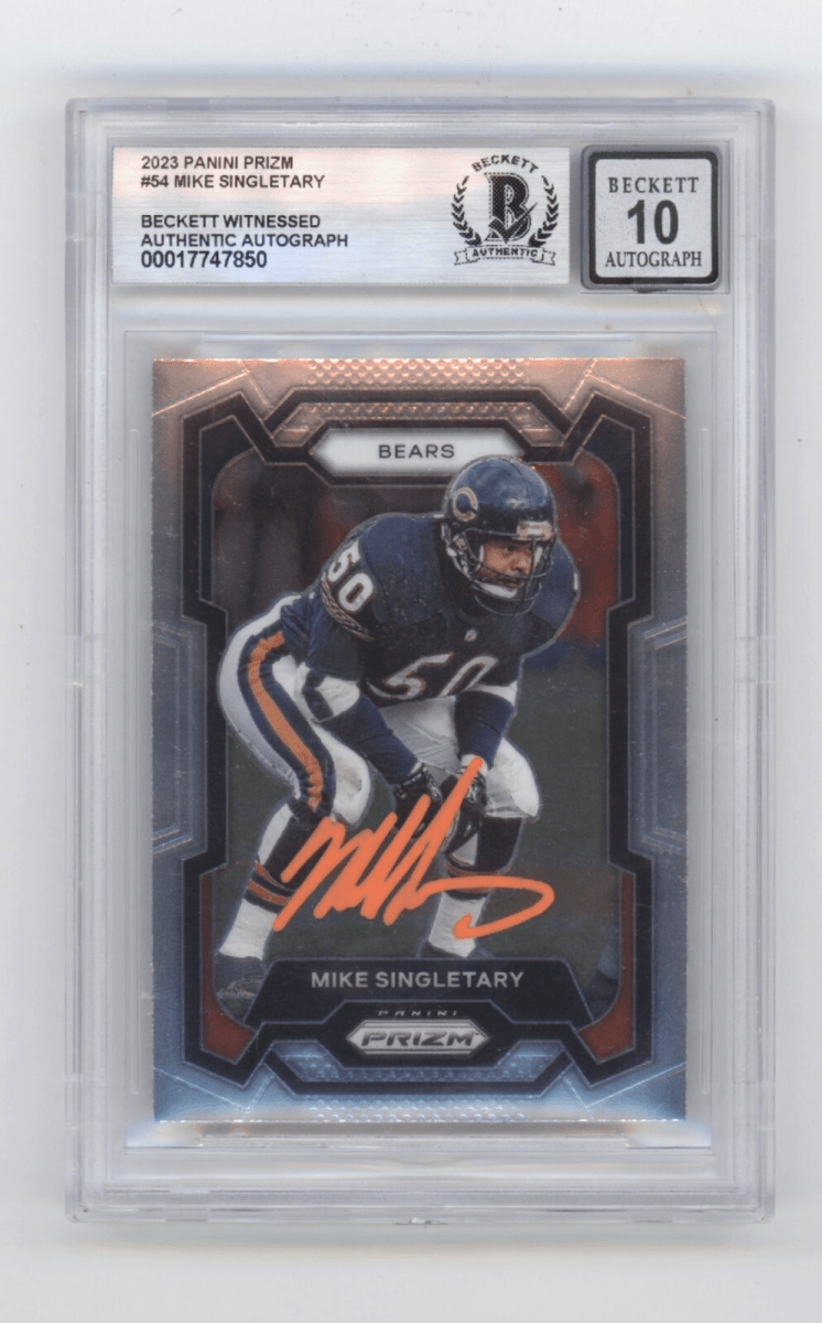 Mike Singletary 2023 Panini Prizm #54 Signed Beckett BGS 10 Auto Bears