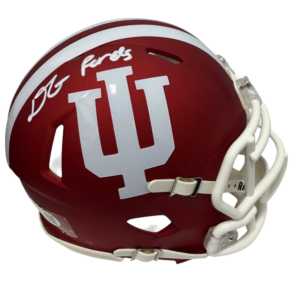 D'Angelo Ponds Signed Indiana Hoosiers Speed Mini Helmet JSA Witness COA