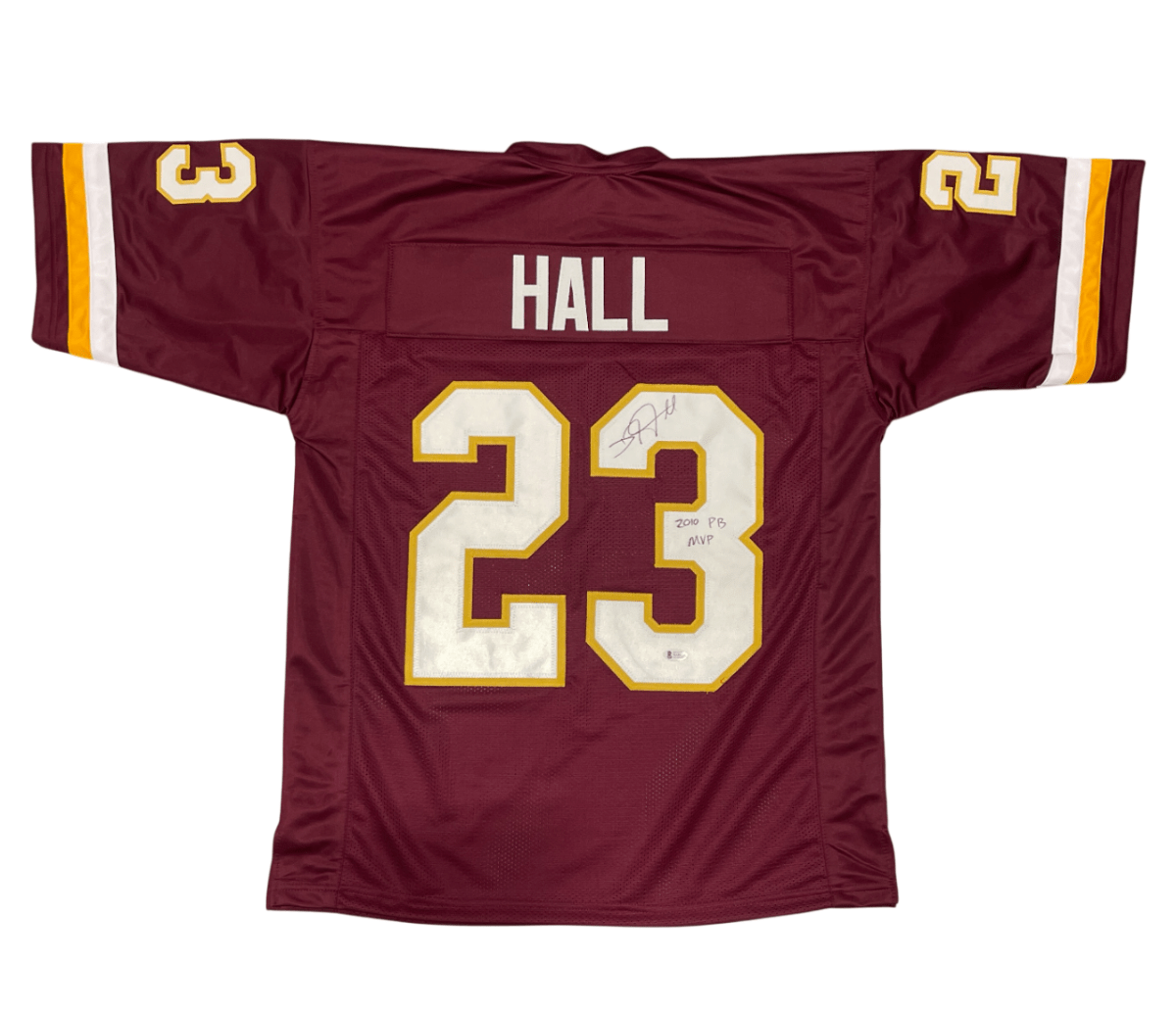 DeAngelo Hall Signed Washington Custom Jersey w/ 2010 PB MVP Beckett W BAS COA