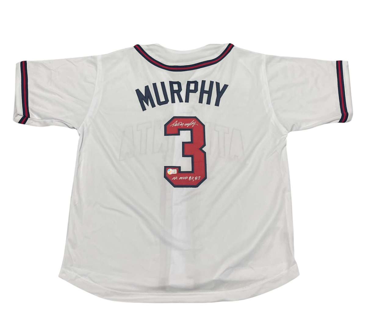 Dale Murphy Signed Braves Custom Jersey w/ NL MVP 82 83 Beckett BAS COA