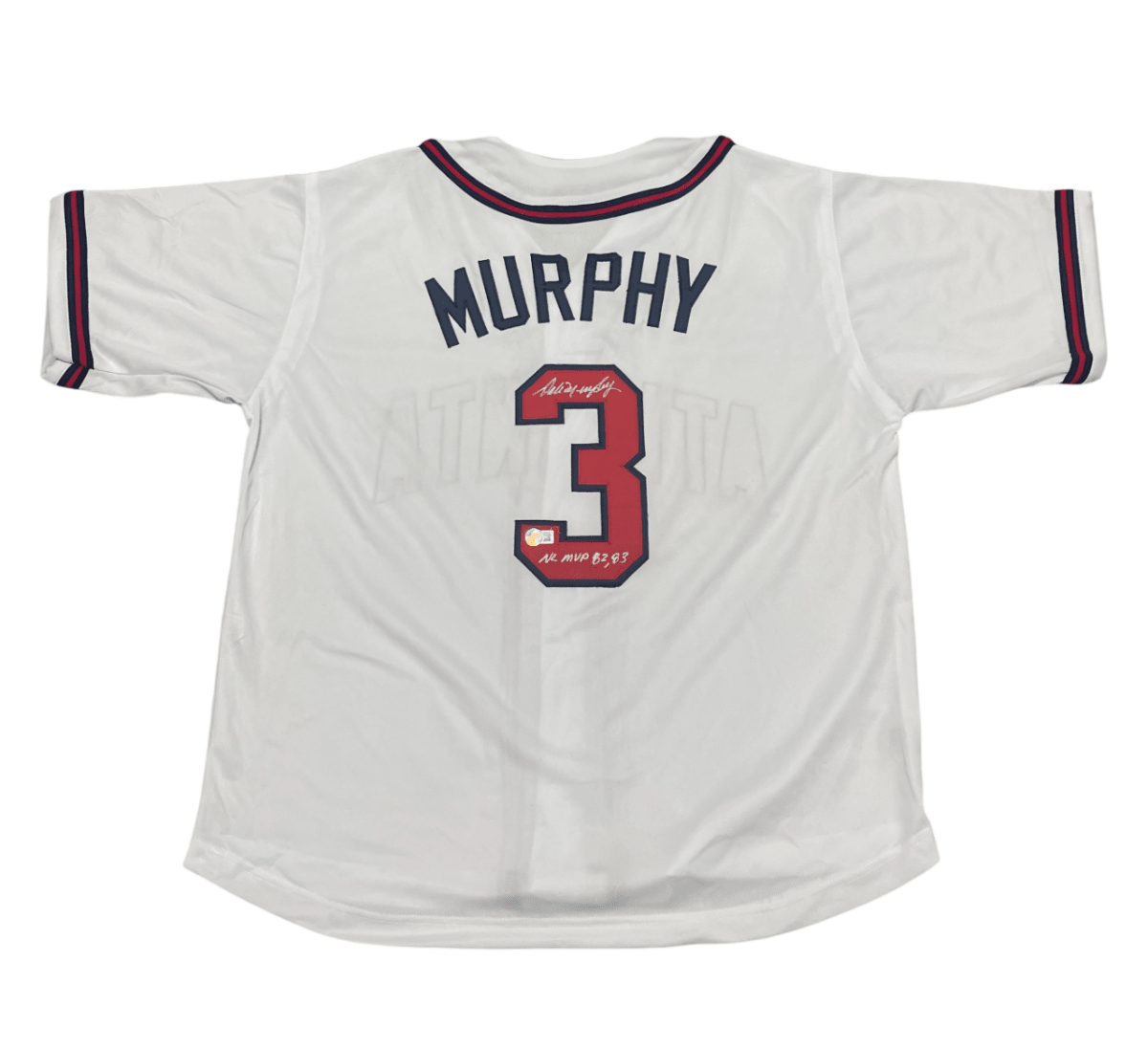 Dale Murphy Signed Braves Custom Jersey w/ NL MVP 82 83 Beckett BAS COA