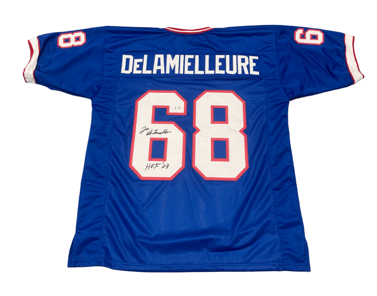 Joe DeLamielleure Signed Buffalo Bills Custom Jersey w/ HOF 03 Beckett W BAS COA