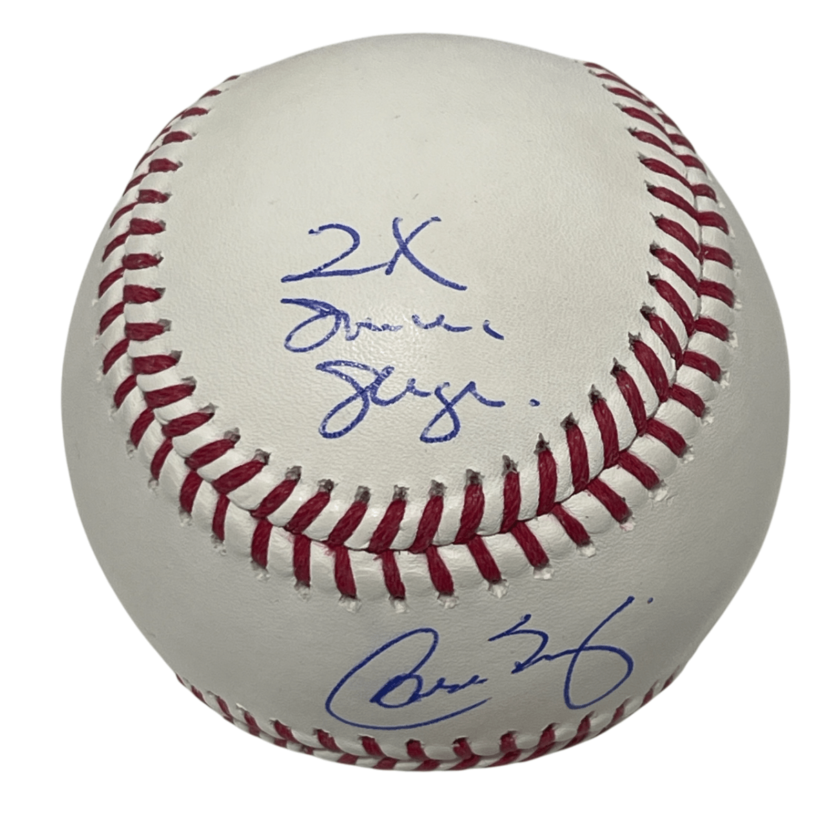 Carlos Baerga Signed ROMLB Baseball w/ 2 Insc Beckett Witness BAS COA