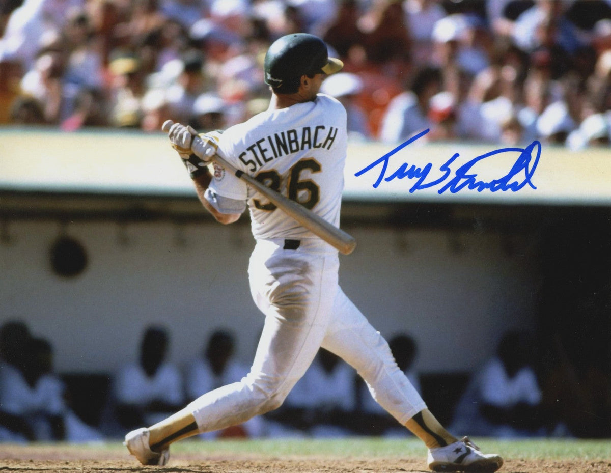 Terry Steinbach Signed Autographed Oakland Athletics 8x10 Photo LSCM COA
